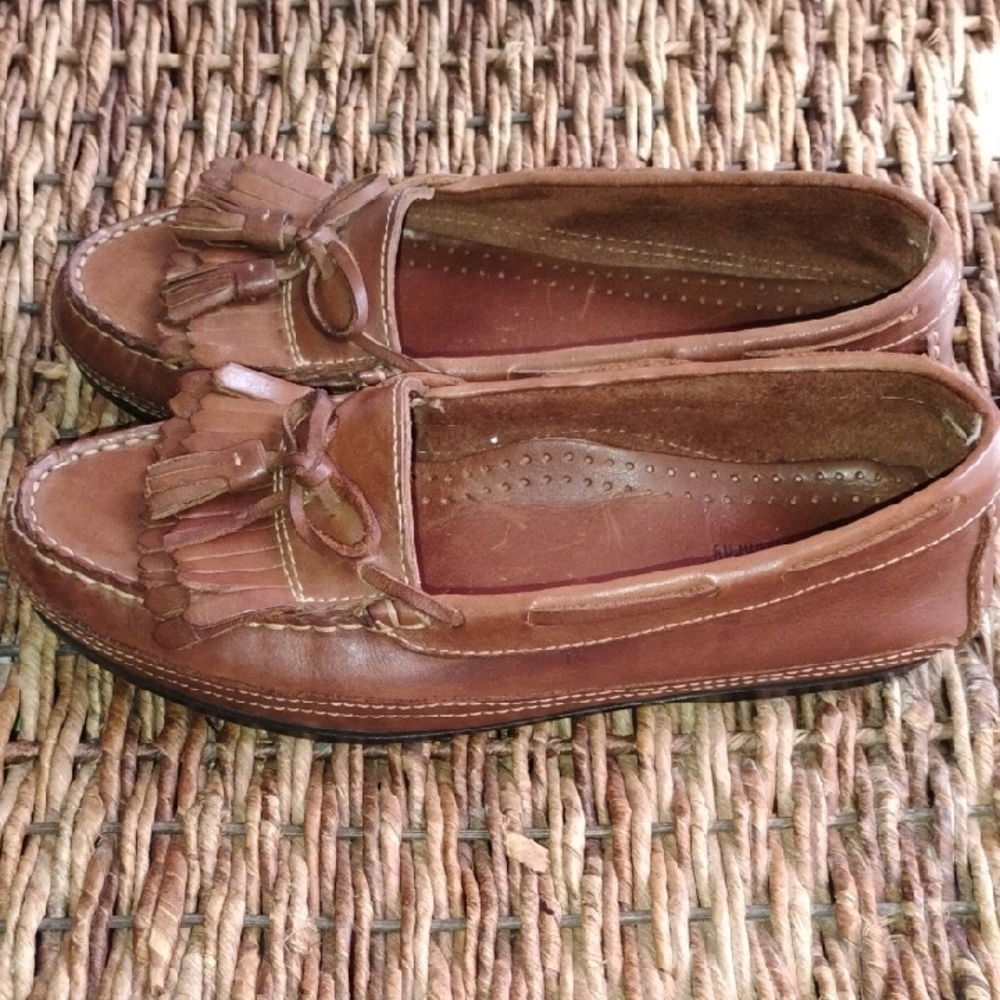 Johnston And Murphy Brown Leather Loafers with Tassels, Work, Old Money, Causal